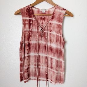 sleeveless tie dye top